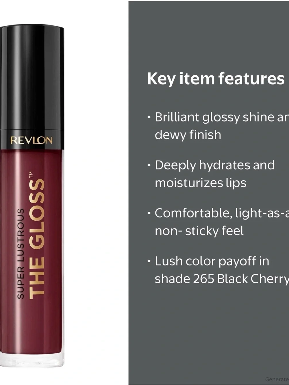 🍒 Revlon Super Lustrous The Gloss Lip Gloss Black Cherry 🍒